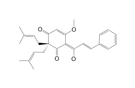 TUNICATACHALCONE;3',3'-DI-(GAMMA,GAMMA-DIMETHYLALLYL)-2',4'-DI-OXO-ENOLCHALCONE