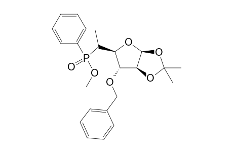 5,6-Dideoxy-1,2-O-isopropylidene-3-O-benzyl-5-[(R and S)-(methoxy)phenylphosphinyl]-.beta.-D-arabino-hexofuranose