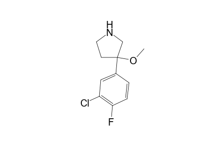 (+)-3-(3-chloro-4-fluorophenyl)-3-methoxypyrrolidine