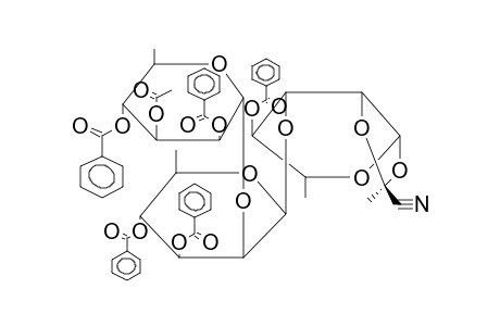 O-(3-O-ACETYL-2,4-DI-O-BENZOYL-ALPHA-D-RHAMNOPYRANOSYL)-(1->2)-O-(3,4-DI-O-BENZOYL-BETA-D-RHAMNOPYRANOSYL)-(1->3)-4-O-BENZOYL-1,2-O-(1-CYANOETHYLIDENE)-BETA-D-RHAMNOPYRANOSE