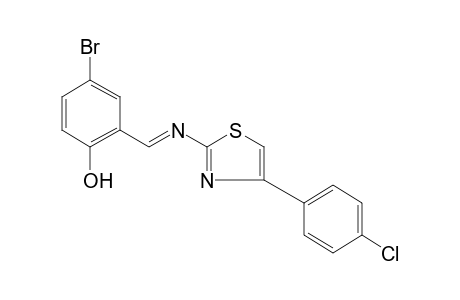 4-bromo-2-{N-[-(p-chlorophenyl)-2-thiazolyl]formimidoyl}phenol