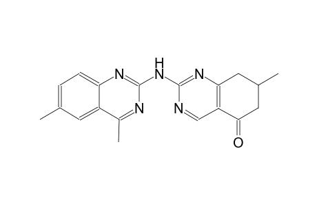 5(6H)-quinazolinone, 2-[(4,6-dimethyl-2-quinazolinyl)amino]-7,8-dihydro-7-methyl-