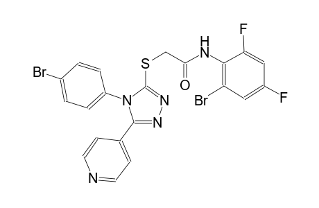 N-(2-bromo-4,6-difluorophenyl)-2-{[4-(4-bromophenyl)-5-(4-pyridinyl)-4H-1,2,4-triazol-3-yl]sulfanyl}acetamide