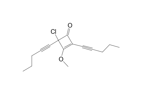 4-Chloro-2,4-di-1-pentynyl-3-methoxy-2-cyclobuten-1-one