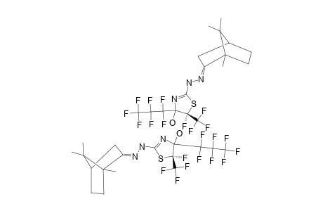 (1S)-CAMPHOR-(4RS,5RS)-5-FLUORO-4-HEPTAFLUOROPROPYL-4-HYDROXY-5-TRIFLUOROMETHYL-4,5-DIHYDROTHIAZOL-2-YLHYDRAZONE