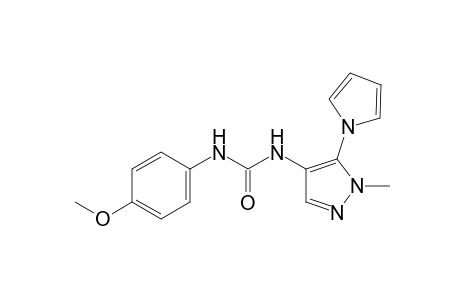 1-(p-methoxyphenyl)-3-[1-methyl-5-(pyrrol-1-yl)pyrazol-4-yl]urea