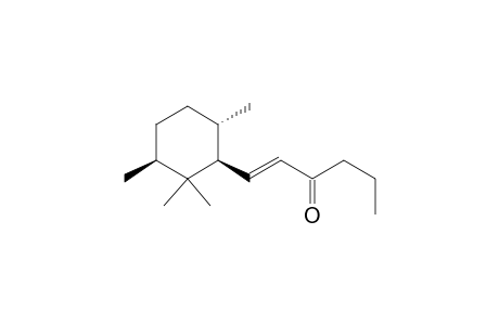 (+)-(1'S,3'S,6'S,E)-1-(2',2',3',6'-TETRAMETHYLCYCLOHEXYL)-HEX-1-EN-3-ONE