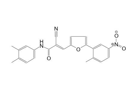 (2E)-2-cyano-N-(3,4-dimethylphenyl)-3-[5-(2-methyl-5-nitrophenyl)-2-furyl]-2-propenamide