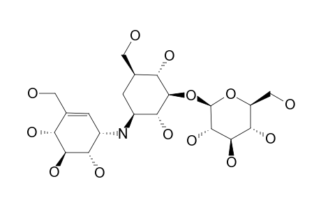 #3B;(1-R)-(1,3,5/2,4)-3-O-(BETA-D-GLUCOPYRANOSYL)-2,4-DIHYDROXY-5-HYDROXYMETHYL-N-[(1-S)-(1,4,6/5)-3-HYDROXYMETHYL-4,5,6-TRIHYDROXYCYCLOHEX-2-ENYL]-CYCLOHEXYLA