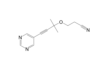 3-{[1,1-dimethyl-3-(5-pyrimidinyl)-2-propynyl]oxy}propionitrile