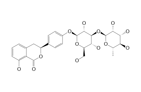 3-S-HYDROANGENOL_4'-O-ALPHA-L-RHAMNOPYRANOSYL-(1->3)-BETA-D-GLUCOPYRANOSIDE