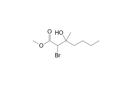 Methyl 2-bromo-3-hydroxy-3-methylheptanonate