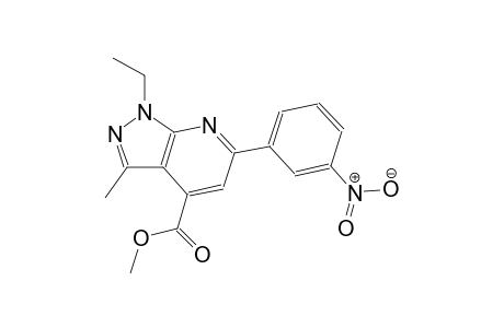 1H-pyrazolo[3,4-b]pyridine-4-carboxylic acid, 1-ethyl-3-methyl-6-(3-nitrophenyl)-, methyl ester