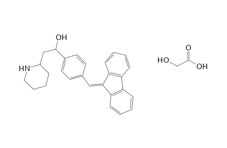 alpha-(alpha-fluoren-9-ylidene-p-tolyl)-2-piperidineethanol, glycolate (1:1) (salt) (high melting isomer)