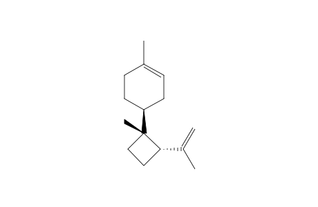 (-)-CUMACRENE;(4S)-4-[(1R,2S)-2-ISOPROPENYL-1-METHYLCYCLOBUTYL]-1-METHYLCYCLOHEXENE