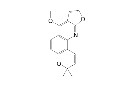 3,3-dimethyl-7-methoxy-3H-furo[2,3-b]pyrano[2,3-h]quinoline