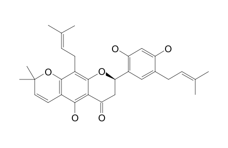 (2R)-5,2',4'-TRIHYDROXY-8,5'-DI-(3-METHYLBUT-2-ENYL)-6,7-(3,3-DIMETHYLPYRANO)-FLAVANONE