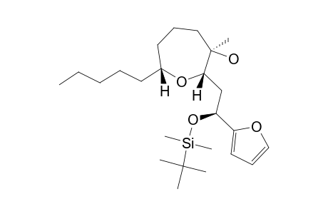 (2R*,2'S*,3'S*,7'S*)-2-(2'-FURAN-2-YL-2'-TERT.-BUTYLDIMETHYLSILYLOXYETHYL)-3-METHYL-7-PENTYLOXEPAN-3-OL