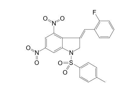 (3Z)-3-(2-fluorobenzylidene)-1-[(4-methylphenyl)sulfonyl]-4,6-dinitro-2,3-dihydro-1H-indole