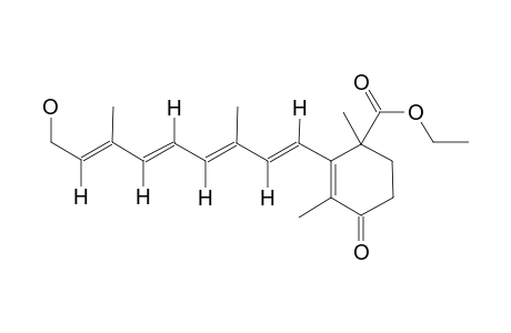 2-[(1E,3E,5E,7E)-9-hydroxy-3,7-dimethyl-nona-1,3,5,7-tetraenyl]-4-keto-1,3-dimethyl-cyclohex-2-ene-1-carboxylic acid ethyl ester