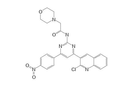 N-[4-(2-CHLORO-QUINOLIN-3-YL)-6-(4-NITROPHENYL)-PYRIMIDIN-2-YL]-2-MORPHOLINO-ACETAMIDE