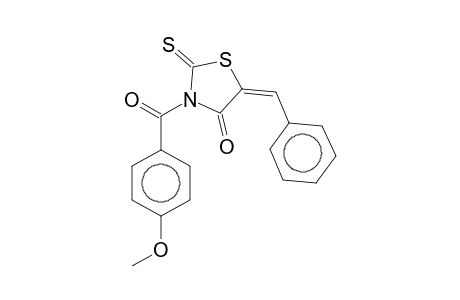 (5Z)-5-Benzylidene-3-(4-methoxybenzoyl)-2-thioxo-1,3-thiazolidin-4-one