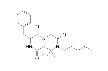 (9a' S)-7'-Benzyloctahydro-2'-pentyl-spiro(cyclopropane-1,1'-[2H]-pyrazino[1,2-a]pyrazine-3',6',9'-trione