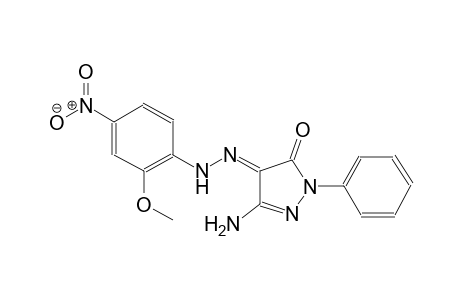 (4E)-3-amino-1-phenyl-1H-pyrazole-4,5-dione 4-[(2-methoxy-4-nitrophenyl)hydrazone]