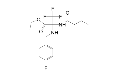 Ethyl 2-butyramido-3,3,3-trifluoro-2-(4-fluorobenzylamino)propionate