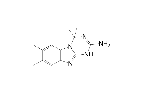 2-amino-1,4-dihydro-4,4,7,8-tetramethyl-3-triazino[1,2-a]benzimidazole