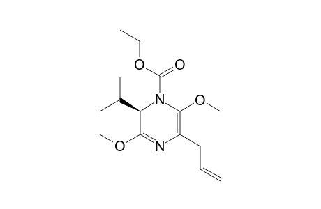 (2R)-5-Allyl-1,2-dihydro-3,6-dimethoxy-1-ethoxycarbonyl-2-isopropylpyrazine