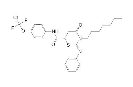 3-Heptyl-4-oxo-2-phenylimino-[1,3]thiazinane-6-carboxylic acid [4-(chloro-difluoro-methoxy)-phenyl]-amide