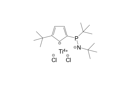 titanium(IV) dichloride tert-butyl(tert-butyl(3-(tert-butyl)cyclopenta-3,5-dien-2-ide-1-yl)phosphaneyl)amide