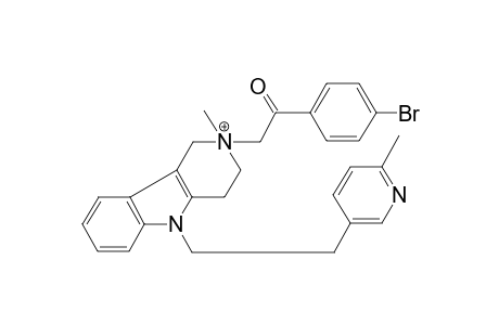 1-(4-bromophenyl)-2-[2-methyl-5-[2-(6-methyl-3-pyridinyl)ethyl]-3,4-dihydro-1H-pyrido[4,3-b]indol-2-ium-2-yl]ethanone