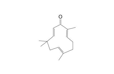 ZERUMBONE;2,6,9-HUMULATRIEN-8-ONE;2,6,9,9-TETRAMETHYL-(2E,6E,10E)-CYCLOUNDECA-2,6,10-TRIEN-1-ONE