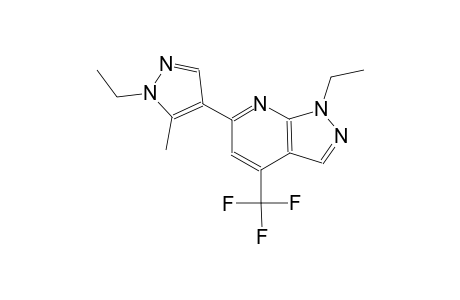 1H-pyrazolo[3,4-b]pyridine, 1-ethyl-6-(1-ethyl-5-methyl-1H-pyrazol-4-yl)-4-(trifluoromethyl)-