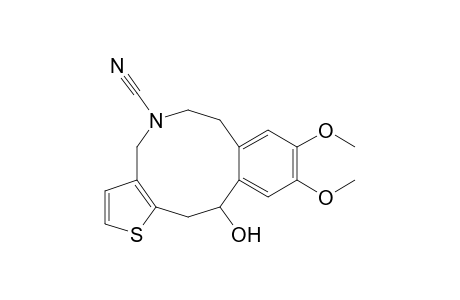 1,2-HYDROXY-9,10-DIMETHOXY-4,5,6,7,12,13-HEXAHYDROTHIENO-[3,2-C]-[3]-BENZAZECINE-5-CARBONITRILE