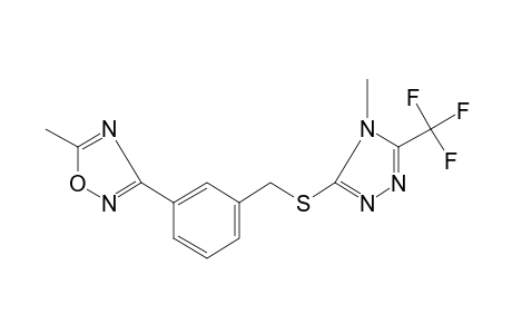 5-methyl-3-{alpha-{[4-methyl-5-(trifluoromethyl)-4H-1,2,4-triazol-3-yl]thio}-m-tolyl}-1,2,4-oxadiazole