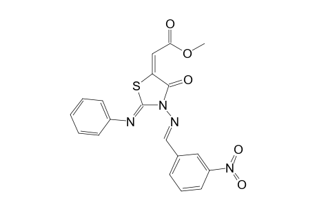 METHYL-2-[3-[[(E)-1-(3-NITROPHENYL)-METHYLIDENE]-AMINO]-4-OXO-2-(PHENYLIMINO)-1,3-THIAZOLAN-5-YLIDENE]-ACETATE