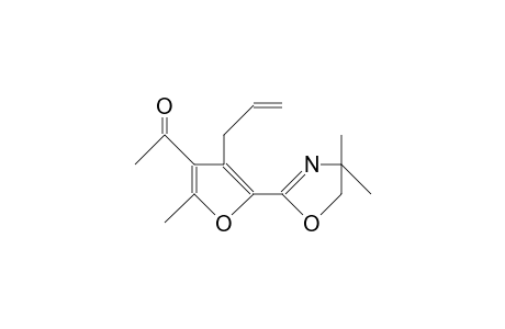 1-[5-(4,4-dimethyl-5H-1,3-oxazol-2-yl)-2-methyl-4-prop-2-enylfuran-3-yl]ethanone