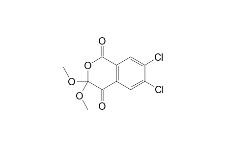 6,7-Dichloro-2,3-dihydro-3,3-dimethoxy-2-oxanaphthoquinone