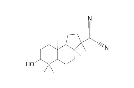 2-(2',3',3'a,4',5',5'a,6',7',8',9',9'a,9'b-Dodecahydro-7'-hydroxy-3',3'a,6',6',9'a-pentamethylcyclopentaa]naphthalen-3'-yl)propanedinitrile