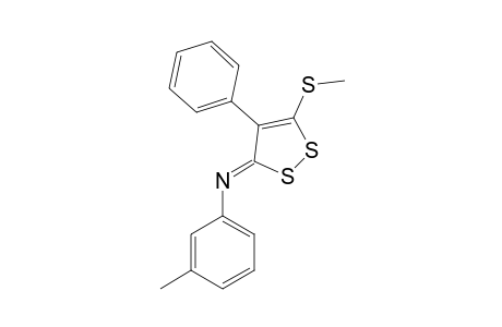 5-(methylthio)-4-phenyl-3-(m-tolylimino)-3H-1,2-dithiole