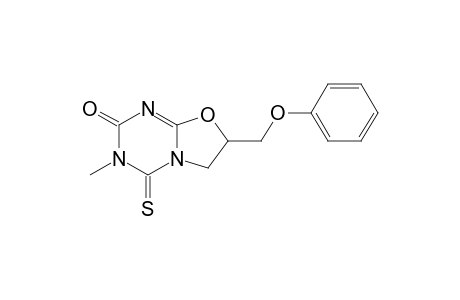 2,3,6,7-Tetrahydro-3-methyl-7-phenoxymethyl-4H-oxazolo[3,2-a]1,3,5-triazin-2-one-4-thione