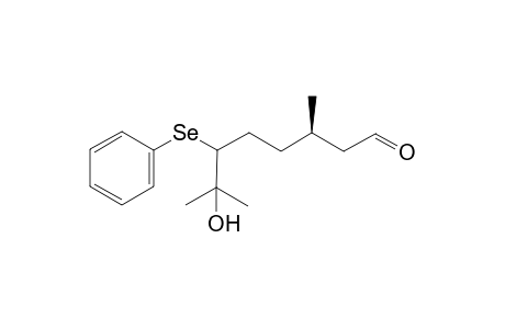 3,7-Dimethyl-6-[(phenylseleno)methyl]-7-hydroxyoctanal