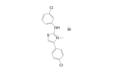 2-(m-chloroanilino)-4-(p-chlorophenyl)-3-methylthiazolium bromide