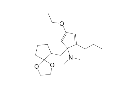 5-(Dimethylamino)-5-[(1',4'-dioxa-spiro[4.4]non-6'-yl)methyl]-3-ethoxy-1-propyl-1,3-cyclopentadiene