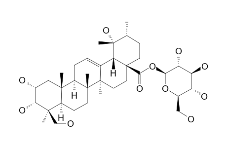 2[ALPHA],3[ALPHA],19[ALPHA],24-TETRAHYDROXYURS-12-EN-28-OIC-ACID-28-O-[BETA]-D-GLUCOPYRANOSIDE