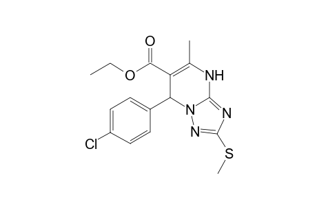 Ethyl 7-(4-chlorophenyl)-2-methylthio-5-methyl-4,7-dihydro-1,2,4-triazolo[1,5-a]pyrimidine-6-carboxylate