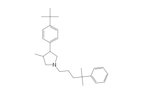 Pyrrolidine, 3-[4-(1,1-dimethylethyl)phenyl]-4-methyl-1-(4-methyl-4-phenylpentyl)-